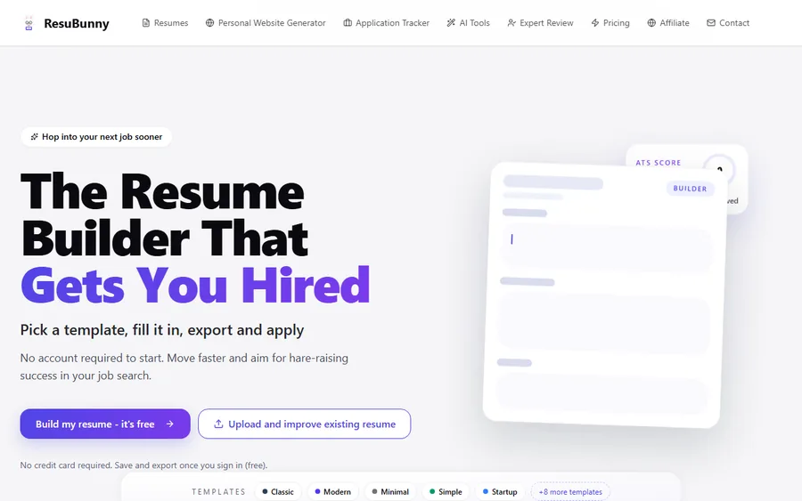 ResuBunny, the resume platform built by Anvil Tech Group